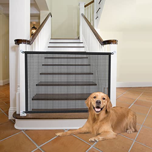 Dog Gate for Stairs Pet Gates for The House: Dogs Screen Mesh Gate for Doorways Stairways Indoor 29 inches Tall, 41 inch Wide, Fits Openings 36'' to 39'' Wide - size: 29"Hx41"W(Pack of 1)