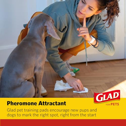 Glad for Pets Extra Large Charcoal Training Pads for Dogs and Puppies, Activated Carbon Odor Control, 6-Layer Absorbent Leak-Proof Pee Pads with Pheromone Attractant, 28 x 30 in, 30 Count - 2 Pack - size: 30 Count (Pack of 2)