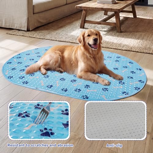 Dog Cooling Mat, Patented Gel Cooling Dog Bed, Non-Slip Waterproof Gel Cooling Pad for Medium Dogs, Pet Cooling Mat for Indoors Outdoors, Crate Kennel Car Travel 24.5"x36" - size: Medium