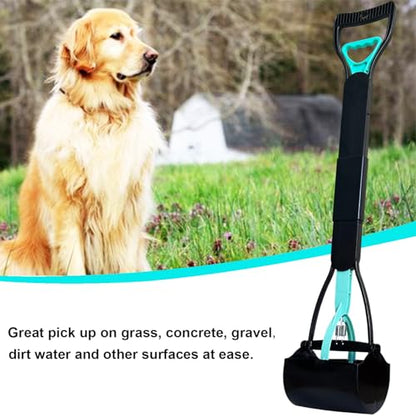 ienjoyed 2-Pack Pooper Scooper for Large Small Dogs Heavy Duty, 32" Long Handle Poop Scoop for Yard, Grass, Gravel, Dog Poop Grabber with High Strength Material - size: 32-inch(2-Piece)
