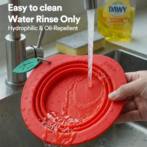 Collapsible Silicone Dog Bowl (Red) - color: Red