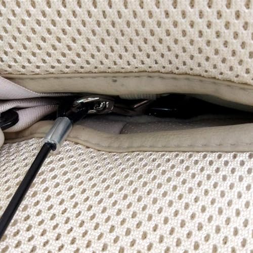 Mogoko Pet Dog Car Seat Belt Restraint, Coated Stainless Steel Chew Proof Dog Vehicle Safety Tether Cable, Double Clip No-Chew Pet Car Leash Lead-16 Inch Black - color: Black, size: 16 inches