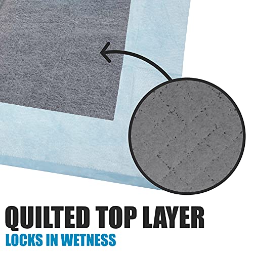 BV Charcoal Puppy Pads XL 40 Count 34"x28" - Leak-Proof Pee Pads for Dogs with 6-Layer Absorbent Design & Built-in Attractant - Dog Pad Extra Large with Charcoal for Odor Control - for Large Dogs - size: XL / 40-Count (Charcoal)