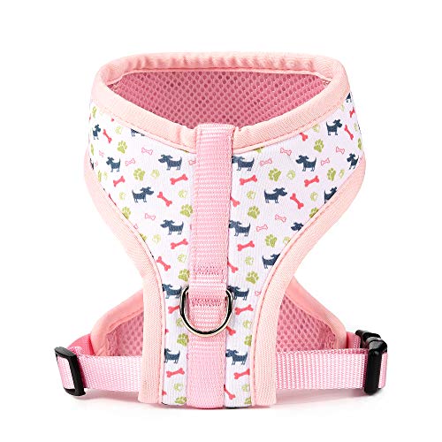 Mile High Life Step in Dog Harness for Small Dogs No Pull, Easy Get on Air Mesh Vest Harness, Adjustable Easy Closures Both Neck and Chest (Pink, XS Chest 11.4"-16.1") - color: Vest Harness Pink, size: XS Chest 11.4"-16.1"