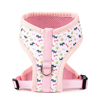 Mile High Life Step in Dog Harness for Small Dogs No Pull, Easy Get on Air Mesh Vest Harness, Adjustable Easy Closures Both Neck and Chest (Pink, L Chest 21.6"-43.2") - color: Vest Harness Pink, size: L Chest 21.6"-43.2"