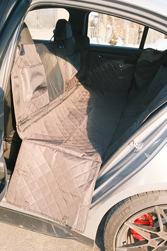 Lume Collective Co. Premium Dog Car Seat Cover – 6-in-1 Detachable Full Car Coverage, Heavy-Duty Waterproof Fabric, Door Protection Guards & Non-Slip Base – Modular Dog Seat Cover for Cars & SUVs