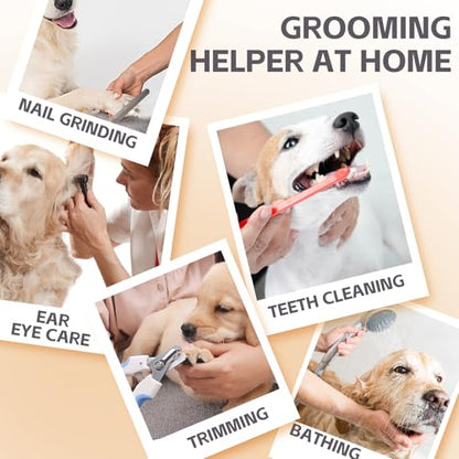ATESON Dog Grooming Hammock for Medium/Large Dogs with Nail Clippers/Nail Trimmers, Dog Grooming Harness for Nail Trimming, Pet Grooming Sling Helper - size: L for Large Dogs 65LB