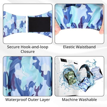 Paw Legend Washable Dogs Diapers Male Dog Belly Bands for Male Dogs Diapers Reusable Puppy & Doggie Diapers Male - color: Camo, size: X-Small