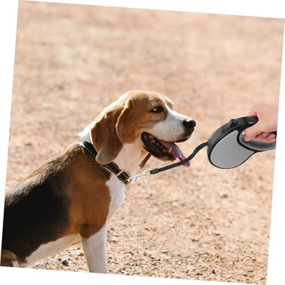 5M Retractable Dog Leash for Pets Automatic Telescopic Traction Rope with Braking System Black Dog for Easy Gripping