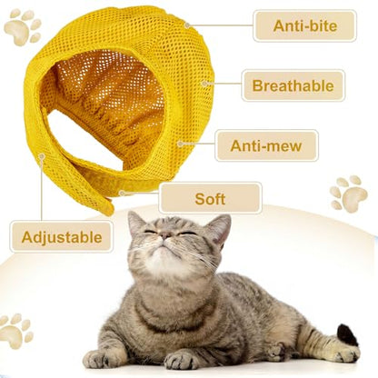 9 Pcs Cat Bathing Bag Set Cat Shower Bag Anti Bite and Scratch for Pet Grooming Washing Brush Comb Muzzle Nail Clipper Nail File Tick Tool (Yellow) - color: Yellow