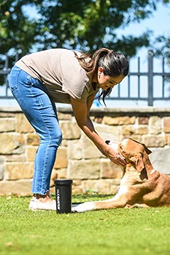 Dexas MudBuster Large Dog Paw Cleaner, Matte Black, Fits 2.5"-3.5" Wide Paws, Gentle Silicone Bristles for Quick, Easy Cleaning - color: Matte Black, size: Large without Lid