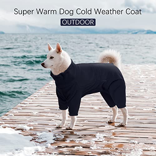 ROZKITCH Dog Winter Clothes, Pet Windproof Warm Cold Weather Jacket Vest Cozy Jumpsuit Apparel Outfit Clothes for Small Medium Dog Walking Hiking Sleep Blue S - color: Dark Blue, size: S