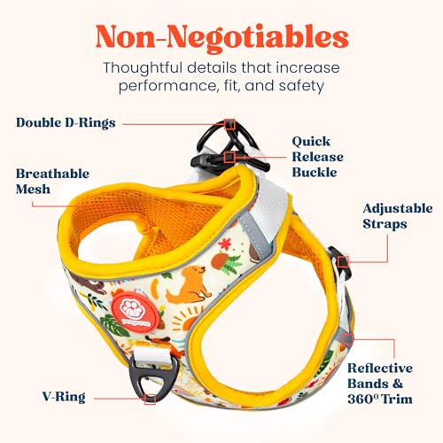 Step in Small Dog Harness and Puppy Harness – No Pull No Choke Reflective Mesh Vest with Front & Back Clips for Tiny XXS and Extra Small Dogs (Modern Dog, XXXS) - color: Modern Dog, size: XXXS