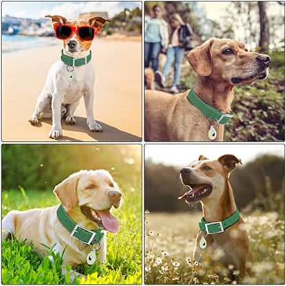 Wisedog Small Puppy Collar, Pine Green, XS 7"-10" × 1/2" | Soft Rubber Coated Webbing, For Small Dogs Cats, Cute Pet Collars - color: Pine Green
