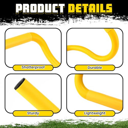 Wettarn 10 Pcs Speed Agility Training Hurdles Detachable Durable Hurdle Agility Plyometric and All Purpose Speed Training Equipment for Athletes Soccer Basketball - color: Yellow, size: 9 Inch
