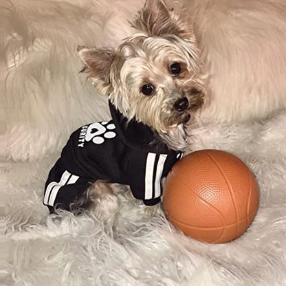 Dog Hoodie Security Clothes 4 Legs Jumpsuit Sweatshirt Hoodies Soft & Warm Dog Outfit Pullover Dog Winter Clothes Sweater for Small Medium Large Dogs Cats (Black, XX-Small) - color: Black, size: XX-Small