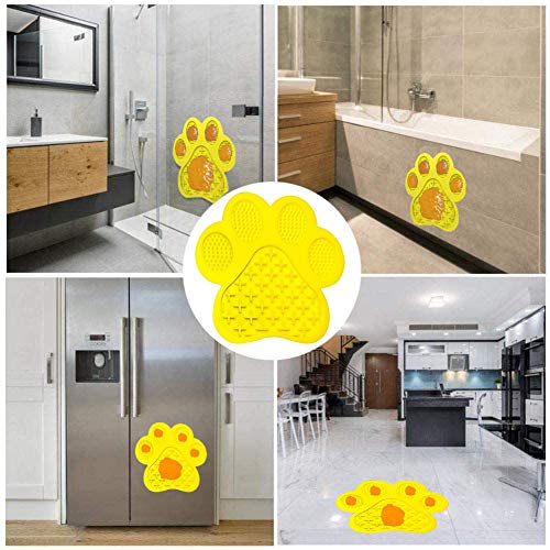 Dog Licking Mat for Anxiety Peanut Butter Slow Feeder Bowls Licking Pad with Strong Suction to Wall for Pet Bathing,Grooming,and Training (Yellow) - color: Yellow