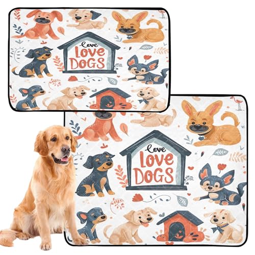 Qilmy Dog Pet Mat, Waterproof Reusable Dog Training Pad Anti-Slip Pet Creat Pad for Small Medium Large Dogs and Cats