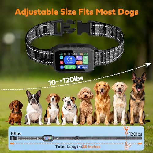 GPS Wireless Dog Fence & Training Collar System, Free App/Remote Controlled Custom Boundary up to 7000ft, Beep/Vibration/Safe Correction Modes, Early Alert, Waterproof for Dogs 10+lbs
