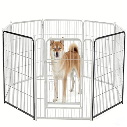 Simple Deluxe Dog Playpen Outdoor Indoor, 32 Inch 2 Panels Dog Fence for Small Dogs Puppy, Perfect Dog Pen for Camping, Yard, RV, Garden Fence, Black - size: 32 Inch 2 Panels