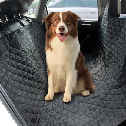 Extra Large Dog Car Seat Cover for Back Seat, Universal Fit Bench Car Seat Cover, Waterproof Dog Hammock for Car with Adjustable Straps, Durable Seat Protector for Cars, Trucks & SUVs, Black - size: 60''x64''