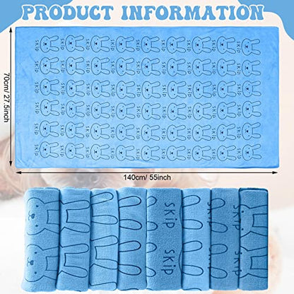 Peryiter 8 Pcs Dog Drying Towels Bulk 55'' x 28'' Pet Grooming Absorbent Microfiber Dog Bath Towels Quick Drying Puppy Bathing Towel for Small Medium Large Cats Pets Bathing Grooming(Blue) - color: Blue