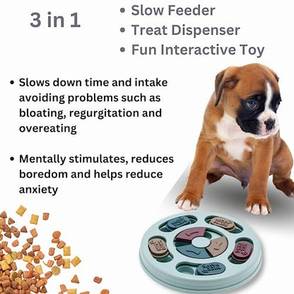 Dog Puzzle Feeder - Brain-Boosting IQ Toy & Slow-Feed Dog Feeding Puzzle - Durable, Non-Toxic, & Stimulating Fun for Pets