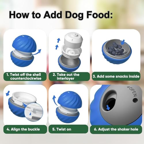 Zoomie 2.0 Buddy, Interactive Dog Toys,Treat Dispensing Dog Puzzle Toy for Small, Medium, Large Dogs – Enrichment Toys for Dogs, Dog Feeder Puzzle Toy, Fun Dog Toys to Keep Them Busy and Engaged(Blue)