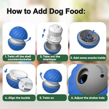 Zoomie 2.0 Buddy, Interactive Dog Toys,Treat Dispensing Dog Puzzle Toy for Small, Medium, Large Dogs – Enrichment Toys for Dogs, Dog Feeder Puzzle Toy, Fun Dog Toys to Keep Them Busy and Engaged(Blue)