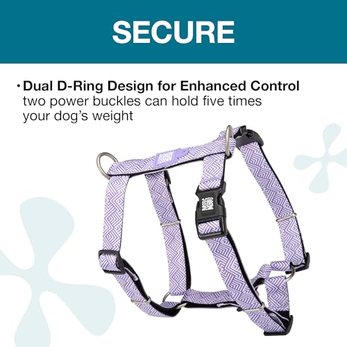 Max & Molly H Comfort Fit Dog Harness – Soft Neoprene Padding, Easy Step-in Design, Durable Metal Parts, Dual D-Rings for Enhanced Control – Perfect for Secure, Comfortable Walks