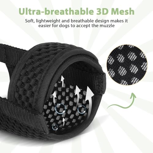 Mayerzon Dog Muzzle with Hook and Loop for Large Medium Small Dogs, Patented Soft Mesh Beagle Labrador Puppy Muzzles for Biting Chewing Grooming, Breathable, Adjustable, Allows Panting Drinking - size: XL(Snout Cir 12"-13.75")