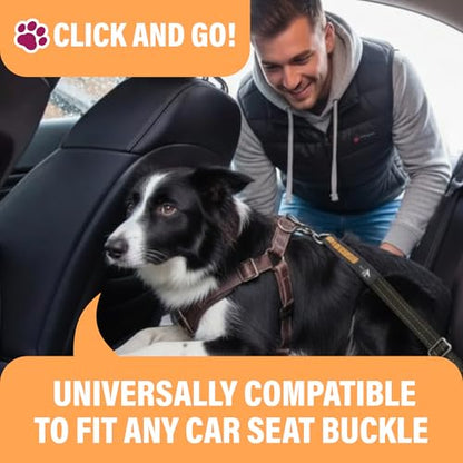 Active Pets Orange Car Seat Belt for Dogs, Attaches to Harness & Collar, Adjustable 18" - 24" Travel Restraint System Fits Small - Large Pups for Safety & Comfort, Essential Pet Supplies & Accessories - style: Orange - 1 Pack