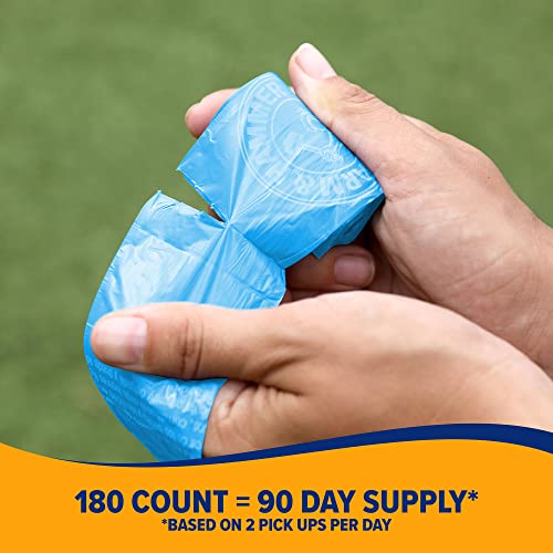 Arm & Hammer Durable Disposable Dog And Cat Waste Bags With Activated Baking Soda, 180 Dog Poop Bags, 9 x 14 Inches, Blue (Pack of 2) - color: Blue, size: 1 Count (Pack of 360)
