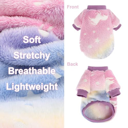 Dog Sweaters for Small Dogs Male Female Night Glow Doggie Clothes Girl Boy, Warm Pullover Doggy Sweatshirt, Winter Pet Coat Jacket Cat Costume, Small Dog Sweater Puppy Outfit, Pink, S - color: Night Glow Pink, size: Small (Chest 15in )