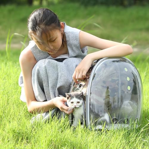 TOYSINTHEBOX Cat Backpack Carrier Back Expandable Bubble Pet Carrier Backpack for Large Cat, Kitten and Dog, Designed for Hiking, Camo - color: Camo