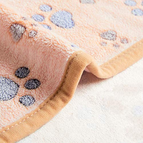 Allisandro Luxurious Dog Blanket, 350 GSM Super Fuzzy Microplush Fleece Pet Blankets for Small Medium Large Dogs and Cats, Brown, 64 x 40 Inches - color: Brown, size: 64" x 40"