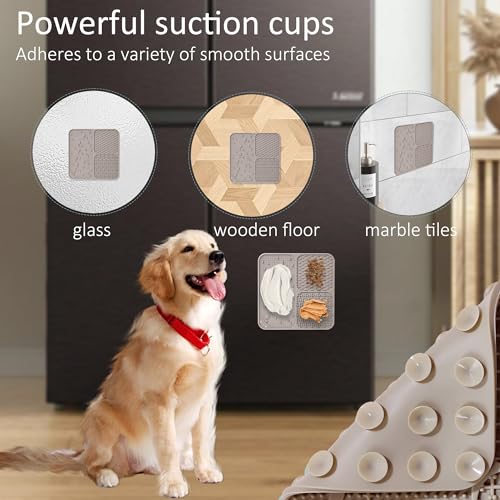 Lick Mat for Dogs Cats(2pcs, Small, 5.9") Easy Clean Silicone Licking Pad Slow Feeder for Pets with Suction Cups, Enrichment Accessories Anxiety Boredom Relief, Keep Them Busy for Bathing