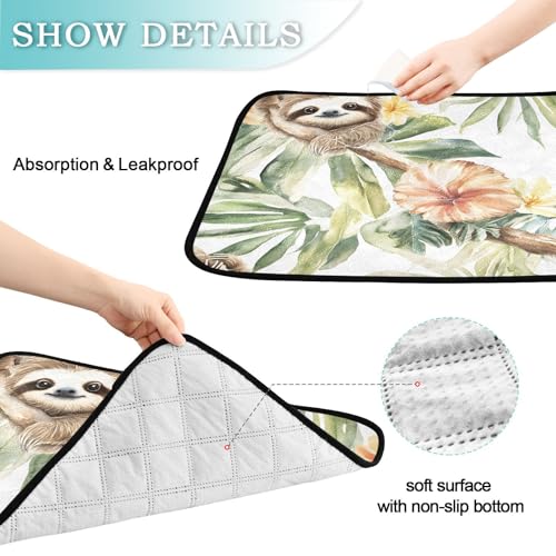 Qilmy Sloth Pet Mat, Waterproof Reusable Dog Training Pad Anti-Slip Pet Creat Pad for Small Medium Large Dogs and Cats - size: Medium+Large