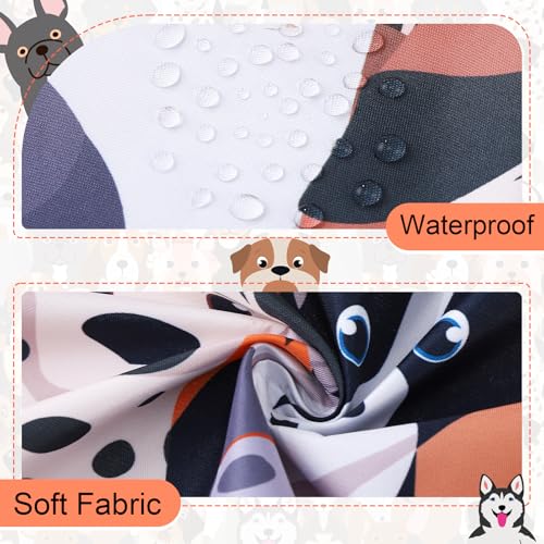 Dog Grooming Waterproof Apron with 2 Pockets, Cute Animals Puppy Dog Pets Apron - style: Dog Family Photo