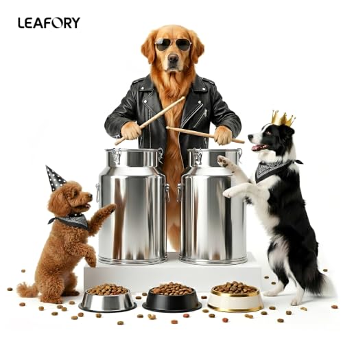 30-40 LBS Stainless Steel Pet Food Storage Container with Airtight Lid | Dog Food Storage Bin, Large Capacity, Scoop Included, 304 Metal Material, Convenient Handle