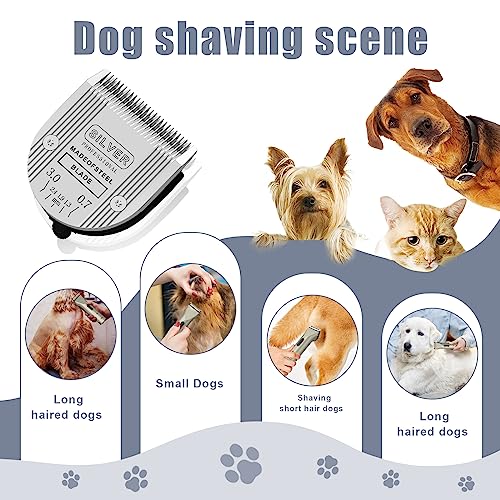 [3 Pack] 5 in 1 Replacement Blades Compatible with Wahl Bravura Clipper Chromado，Creativa，Figura Dog Clippers for Dogs Grooming (Silver) - color: Gold-3