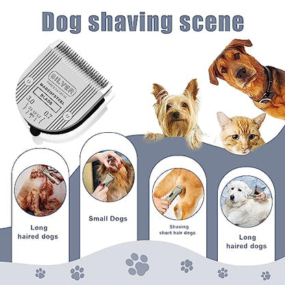 [1 Pack] 5 in 1 Replacement Blades Compatible with Wahl Arco, Bravura, Chromado, Creativa, Figura, Motion & Super Groom，Figura， Dog Clippers for Dogs Grooming (Silver) - color: Silver-1