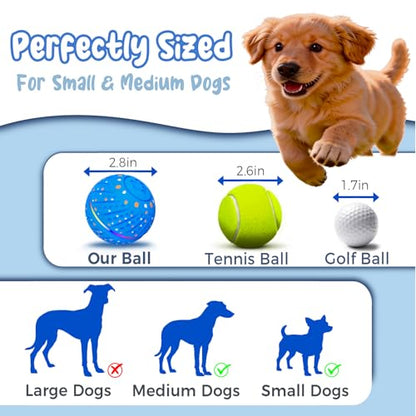 Interactive Dog Toys Ball, Light Up Smart Automatic Dog Ball with 3 Modes, Motion Activated Rolling & Bouncing, Durable ETPU Dog Toy for Small Dogs, Keeps Dogs Busy & Reduces Boredom