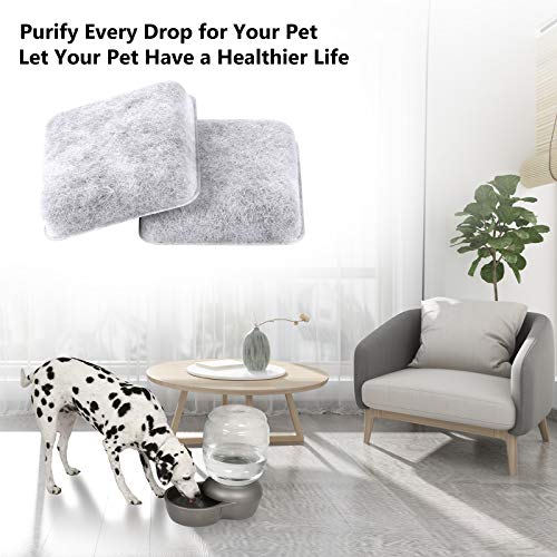 Dog Water Filter Replacement, Dog Water Bowl Filter, Pet Water Filter Compatible with Petmate Replendish Mason Automatic Gravity Waterer Bowls for Cats and Dogs, 6 Pack