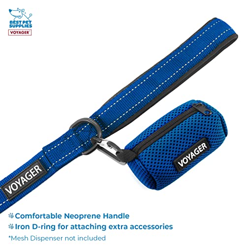 Voyager Step-in Air All Weather Mesh Harness and Reflective Dog 5 ft Leash Combo with Neoprene Handle, for Small, Medium and Large Breed Puppies by Best Pet Supplies - Blue, X-Small - color: Leash Harness Set (Royal Blue Base), size: XS (Chest: 13 - 14.5"