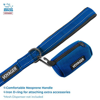 Voyager Step-in Air All Weather Mesh Harness and Reflective Dog 5 ft Leash Combo with Neoprene Handle, for Small, Medium and Large Breed Puppies by Best Pet Supplies - Blue, X-Small - color: Leash Harness Set (Royal Blue Base), size: XS (Chest: 13 - 14.5"