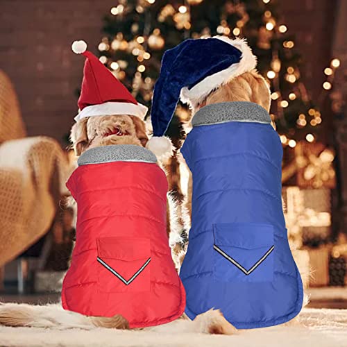 Petglad Dog Coat, Waterproof Dog Winter Jacket with Pocket, Reflective Adjustable Pet Snow Vest, Warm Cozy Fleece Sweater for Small Medium Extra Large Dogs - Purple, XS - color: Purple, size: XS(Chest Girth:8.7-12.6")