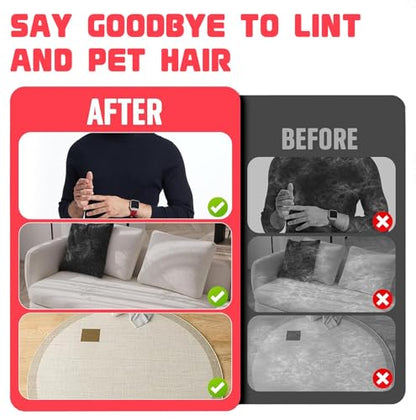 2PCS Pet Hair Removal Gloves Brush, Magic Brush,Upgraded Thickened Electrostatic Reusable Cat Dog Hair Remover Grooming Gloves,Double Sided Washable Static Animal Fur Removal Tool for Couch,Clothes