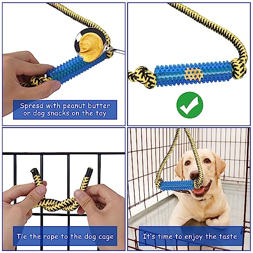 Interactive Dog Toys, Crate Training Aids for Puppies, Puppy Teething Toys,Peanut Butter Dog Food Treat Dispenser Toys (Green) - color: Green