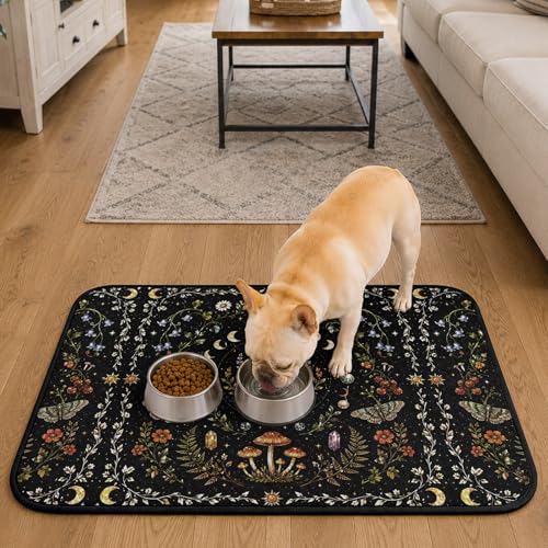 Solar System Washable Pee Pads for Dogs and Cats, Mystic Moon Butterfly Crystal Leak-Proof Reusable Puppy Pads Non-Slip Potty Pads Dog Mats for Floors Whelping,Playpen, Crate, 1PC 36"x24" - size: 36 x 24 Inch(Pack of 1)